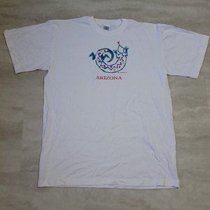 Vintage Arizona Lizard Graphic White Horizon Teeez Heavy T One Size Fits All